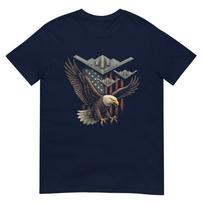 On Back Patriotic Eagle B2 Bombers American Flag 4th Of July TShirt S