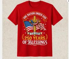 Freedom 250th Anniversary Usa Flag Christian God Patriotic Tshirt S