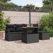 vidaXL Lauko baldų komplektas su daiktadėže 6 vnt Black Polyrattan Lumarko! | 3358438 VidaXL | 8721288386410