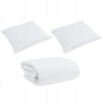 vidaXL Antklodė su pagalve 3 vnt. White 240 x 220 cm Pūkų Lumarko! | 3377147 VidaXL | 8721288611864