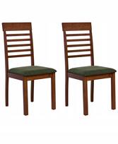 Beliani Komplekts 2 ēdamistabas krēslu ORTLEY Koks Dark brown/ Green | 656669   Bel | 4069605041692