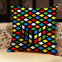 M-magic Game Cube Pillow Case Pillowcase, Double-sided Printed, Sofa Cushion, Bedroom Headboard Pillow 30x30cm