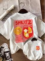 Aperol Spritz Recipe Graphic TShirt Mother Daughter Matching Tee Summer Orange Cocktail Harajuku White Tops Unisex S