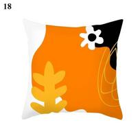 Boho Orange Abstract Cushion Cover Mid Century Modern Minimalist Leaf Throw Pillow Case for Sofa Living Room Bedroom Decor 40x40cm