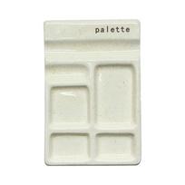 Artist Palette 4 Wells Ceramic Paint Mixing Tray With Integrated Pen Holder For Artists And Students Travel Painting 1