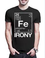 Fe Ferrum Irony Herren T-Shirt Chemie Ironie Professor Chemiker Lehrer Uni M