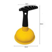 Enhanced Plastic Suction Tube for Bathroom Clog Removal - Water Drain Suction Rod with Plastic Handle - Toilet Suction Tool for Water Drain Suction geltona