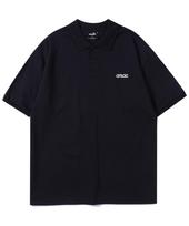 Oversized Essential Collared Short Sleeve Tee_Navy Khaki/M