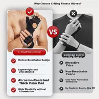 Sports Cycling Fingerless Gloves, Weightlifting Pull-Up Bar Grip Enhancing Anti-Slip Callus-Resistant Wear-Resistant Hiking Training Gloves