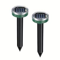 Ultrasonic Solar Animal Repeller IP65 Groundhog Gopher Vole Chaser and Rodents Traps LED Light Source to Protect Your Lawn 1