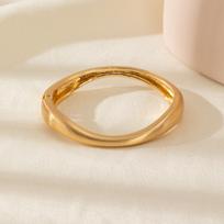 DIEZI 10 Colors Hip Hop Matte Gold Color Metal Wide Cuff Bangle Vintage Geometric Spring Bangles Bracelets For Women Men Jewelry