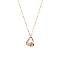 Vendome Aoyama October K10 Pink Pink Diamond AJAN147440TP [Official] Necklace, Birthstone, Gold, Tourmaline, Drop,