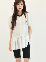 Montis White Blouse White/Free Size
