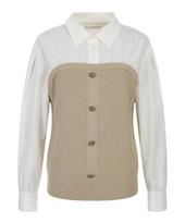 Maremonte Knit Contrast Collar Blouse_M242Mbl09S0 Beige(Beg)/66