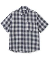 Milo Archive Ombre Check Half Shirt [Mid Blue] Mid Blue/Xl