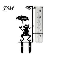 Sodo varlės lietaus matuoklis, Metalinis skėčio laikiklis kuolas, Tikslus surinkėjas Dekoratyvinis matuoklis lauko kiemo veja Dekoras Ornamentas Frog