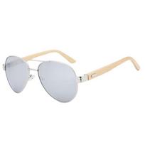 Bamboo Wood Temple Double Bridge Shades Mosaic Color Legs Classic Sunnies  Commute Use Style 3