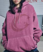 Compagno C Logo Star Pigment Hoodie Dusty Pink Pink/L