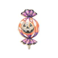 Zinc Zinc Alloy Halloween Pumpkin Candy Brooch Pin Cartoon Party Brooch Pin Gifts  For Women Unisex Pumpkin