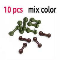 Bimoo Carp Fishing Accessories Chod Heli Beads Brown Green Rig Terminal Tackle ruda/žalia