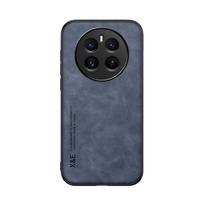 For Realme 12 4G Back Cover Skin Feel Pu Leather Case Soft Fundas For Realme 12 Funda Capa Coque For Realme 12 4G tamsiai mėlyna spalva