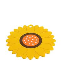 PVC Sunflower  Pot Holder Anti-Slip Cup Coasters Bowl Tableware Mat Heat Resistant Pan Pad for Countertop Kichen Accessories 10cm