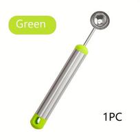 Premium Stainless Steel Fruit Carving Kit, Melon Baller Scoop Knife Set for Watermelon, Strawberry, Pineapple Slicing and Carving žalia