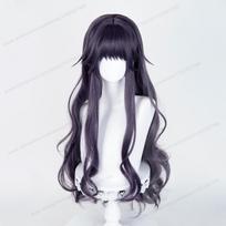 Waguri Kaoruko Cosplay Synthetic Wig 90cm Long Purple Gray Woman Hair Anime Heat Resistant Wigs as the picture-