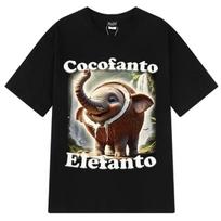 Cocofanto Elefanto Funny Italian Brainrot Meme Graphic T-shirt Women Summer Comfort Loose Short Sleeve T-shirts Tops M juoda