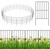 Dekoratyvinė sodo tvorelė Costway, 25 vnt. x 33 cm pločio, juoda
