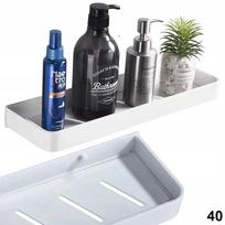 Pakabinama vonios lentyna LOFT 40 cm balta, metalinė