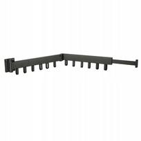 Ikonka KX3849 sieninė teleskopinė drabužių džiovykla, sulankstoma, juoda, 90 cm