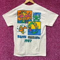 Keith Haring Fish Ocean 1987 Retro Graphic T-Shirt S