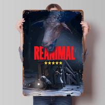 Reanimal Game Printed Poster Customized Wall Art Retro Vintage Metal Tin Signs for Aesthetic Room Decor Men Home Decorations 7.9x11.8In(20x30cm)