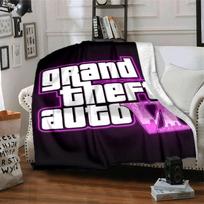 1pc Grand Theft Auto Soft Flannel Blanket with Designer Print - A cozy blanket for all seasons, perfect for the couch, bed, officeB92 80cmx120cm(31inx47in)