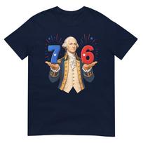 Funny 67 76 George Washington Six Seven Patriotic 4th July Tshirt S