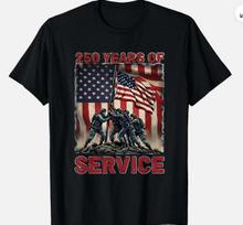 Service 250 Years 17762026 250th Birthday Tshirt S