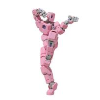 Multi-Jointed Movable Robot Action Figures, Fully Articulated Poseable Anime Figure Desktop Display Decor Collectible Toy Statue rožinė