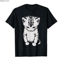 El Gato Sad Kitten Funny Meme Sad Crying Munchkin Cat Trendy Tshirt For Unisex Unisex 100 Cotton T Shirts Short Sleeve Tops P710 S