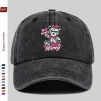 pc Pink Teddy Bear with Pink Bow Print Baseball Cap Sun Hat with Cartoon Toy Print Design Casual Decorative Hat Multiple Col 1pc