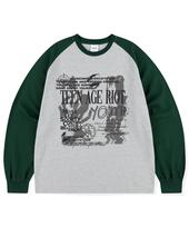 Maha Grid Youth Raglan Ls Tee Gray(Mg2Esmt566A) Grey/S