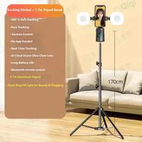 360° Auto Face Tracking Gimbal, No App Needed Smart Phone Stabilizer with AI Auto Follow, 3-Axis Anti-Shake Vlog Tripod for TikTok Live Streaming juoda