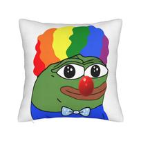 Sad Pepes Frog Hot Square Pillow Case Funny Meme Cushion Cover Novelty Zippered Decor Throw Pillow Case Cover for Seat 18 40x40cm