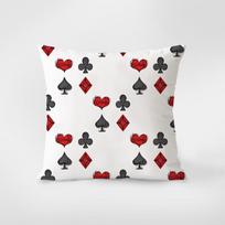 Playing Card Pattern Decorative Pillowcase Bedroom Living Room Square Cushion Pillowcase 40x40cm