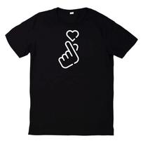 T-Shirt Koreanisches Fingerherz K Pop Herz Handzeichen XL