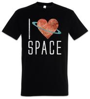 I Love Space T-Shirt Astronaut Planet Planets Cosmos Fun Geek Nerd Astronomer M