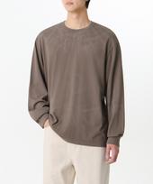 Musinsa Standard Bleach Relaxed Rib Cuff Long Sleeve T-Shirt [Brown] Brown/S