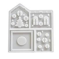 House Silicone Molds Epoxy Resin Molds Night Light Stand Mold Handmade Mold Silicone Texture Crafting Molds for Ornament