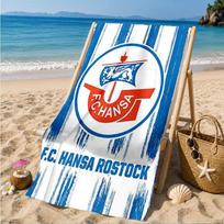 Fc Hansa Rostock Crest Design Beach Towel, Quick-drying, Easy to Care for, Suitable for Both Fitness and Beach Vacations,Sports Essential 70cmx140cm(27x55inch)