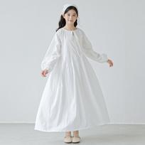 White Girls Long Sleeve French Style Princess Dress For Big Kids New 130cm balta